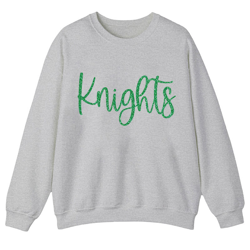 Personalized Glitter Font Mascot Teacher Sweatshirt
