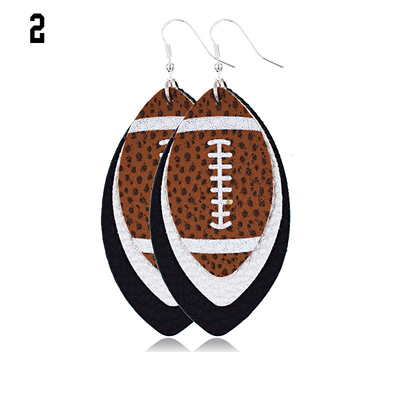 Football Leather Earrings