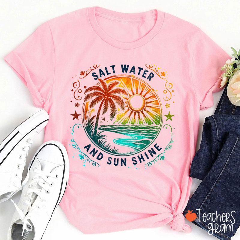 Hello Salt Water And Sunshine Summer Teacher T-Shirt