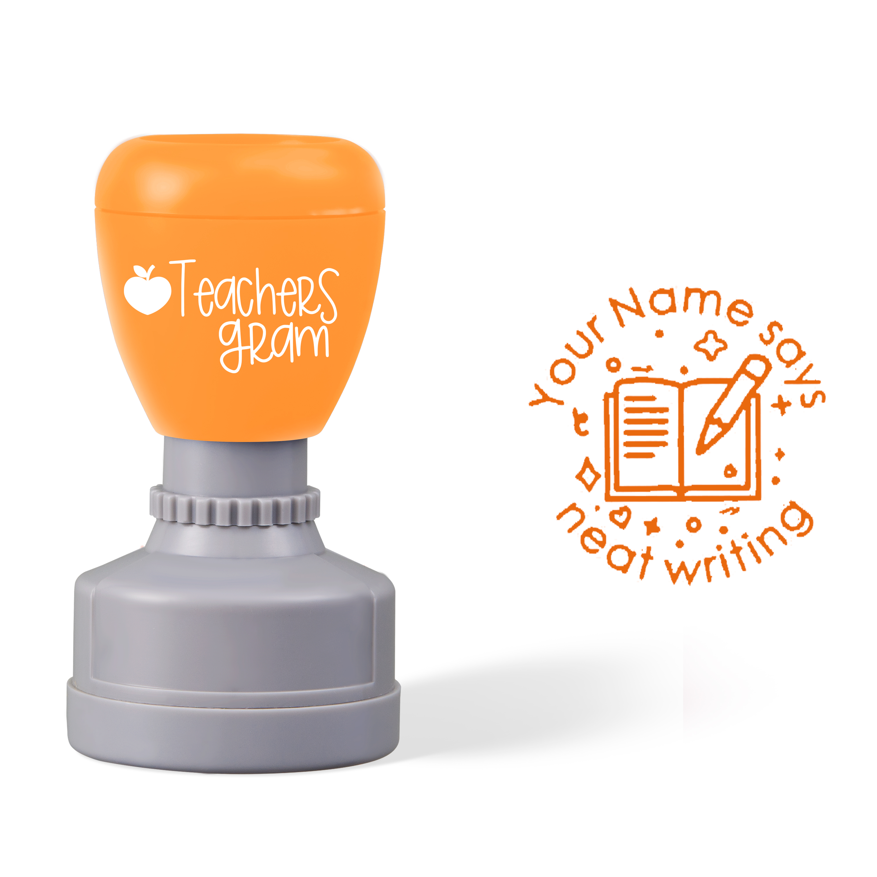 Personalized Name Says Neat Writing Teacher Stamp