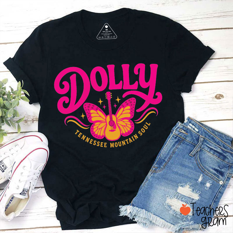 Tennessee Mountain Soul Butterfly Guitar Teacher T‑Shirt