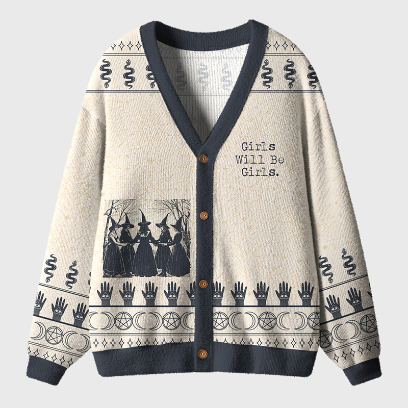 Girls Will Be Girls Teacher Ugly Cardigan Sweaters