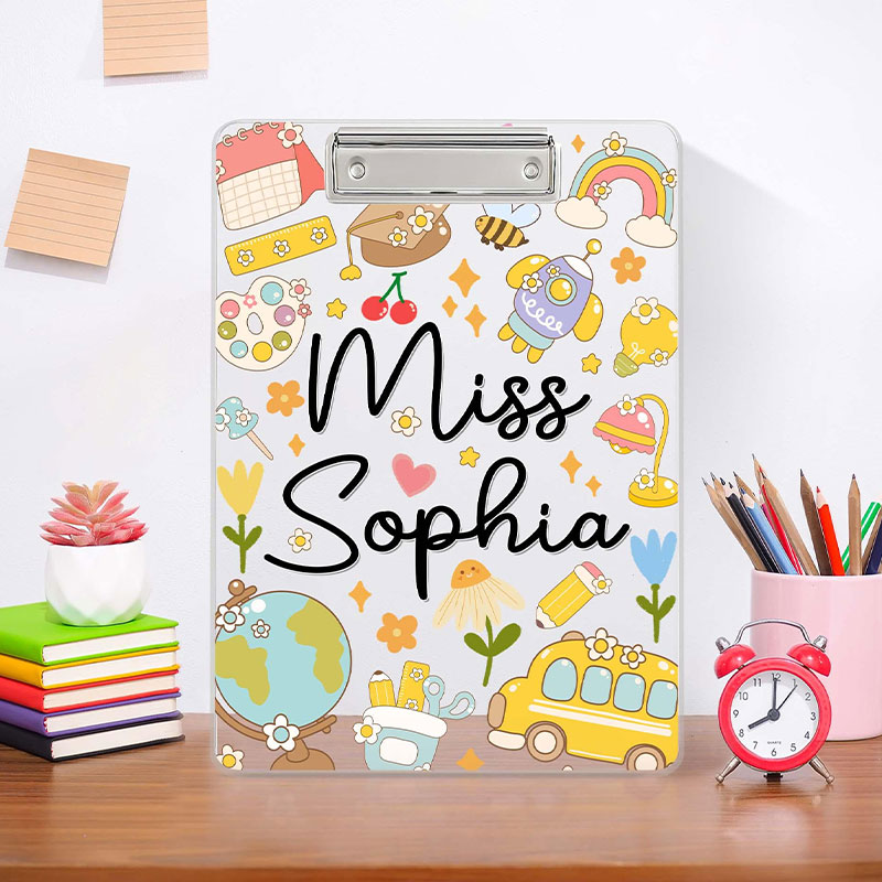 Personalized Children Is Illustrations And Names Teacher Clipboard