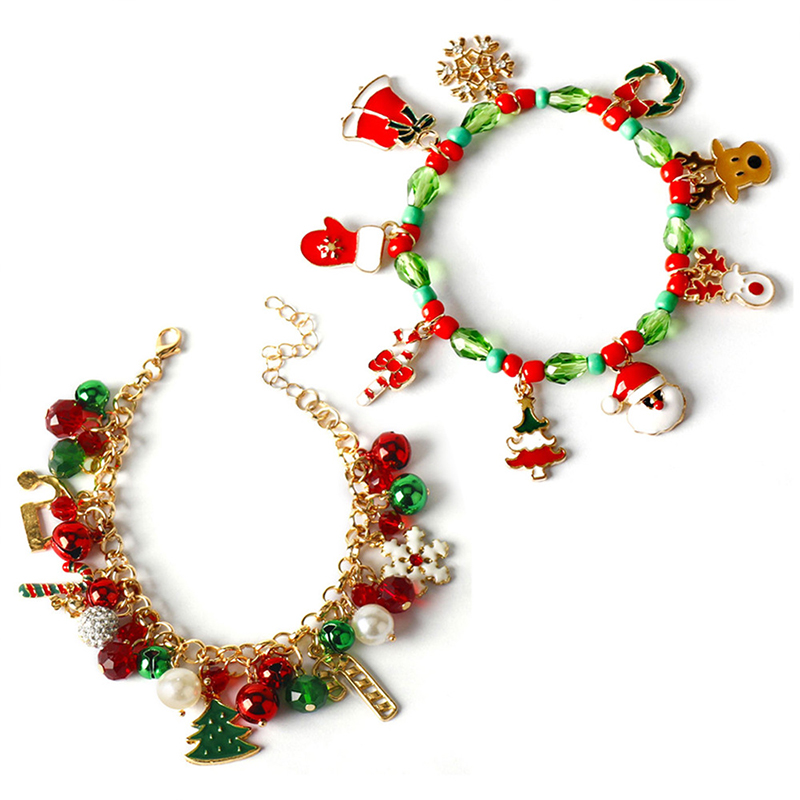 Elk Christmas Tree Teacher Bracelet
