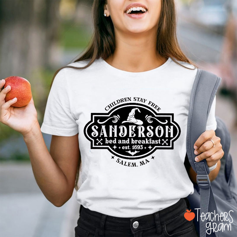 Sanderson Bed And Breakfast  Halloween Teacher T-Shirt