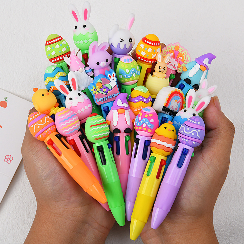 4-Color Easter Egg Bunny Retractable Ballpoint Teacher Pens