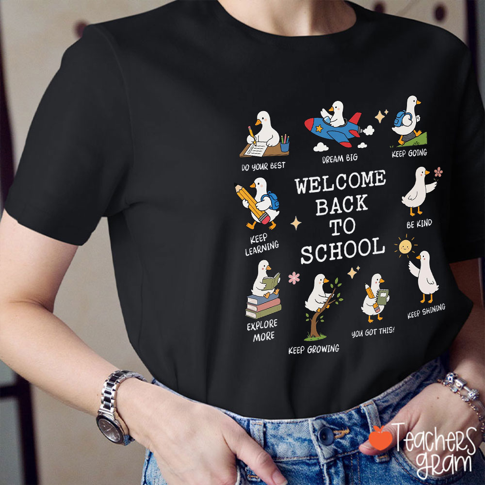 Welcome Back To School Silly Goose Teacher T-Shirt