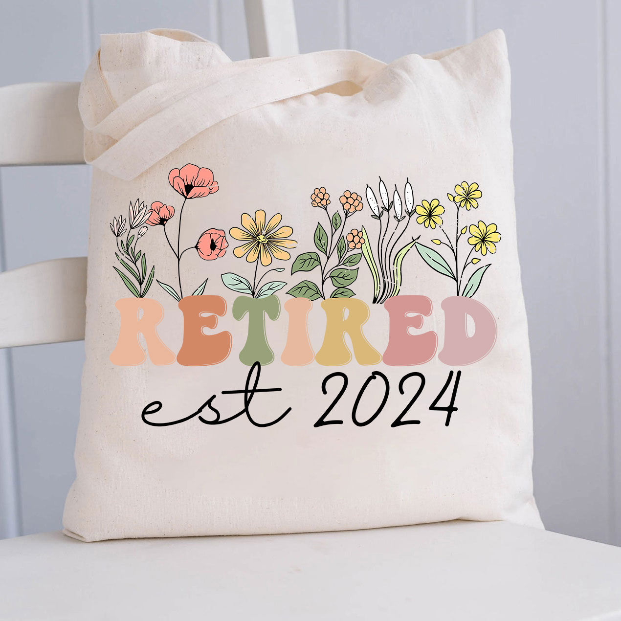 Personalized Retired Est Tote Bag