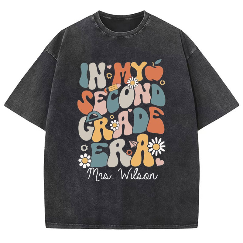 Personalized In My Grade Era Teacher Washed T-Shirt