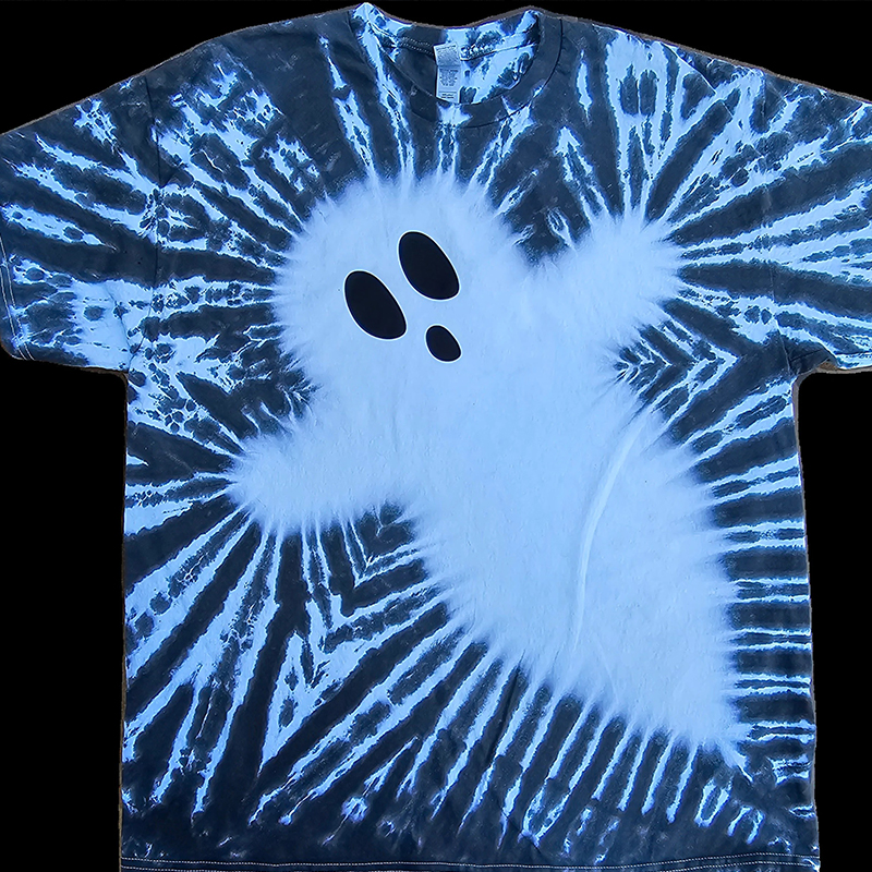 Cute Ghost Tie Dye Teacher Eco Oversized Graphic T-Shirt