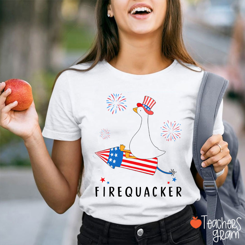 Silly Goose Firequacker Teacher T-Shirt