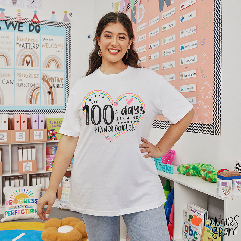 Personalized Grade 100 Days Of Loving Teacher T-Shirt