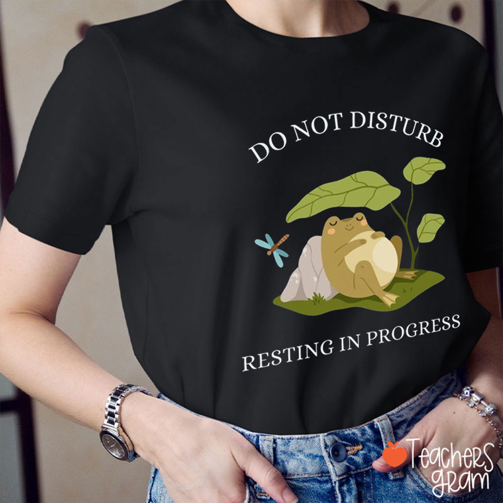 Do Not Disturb Resting In Progress Teacher T-Shirt