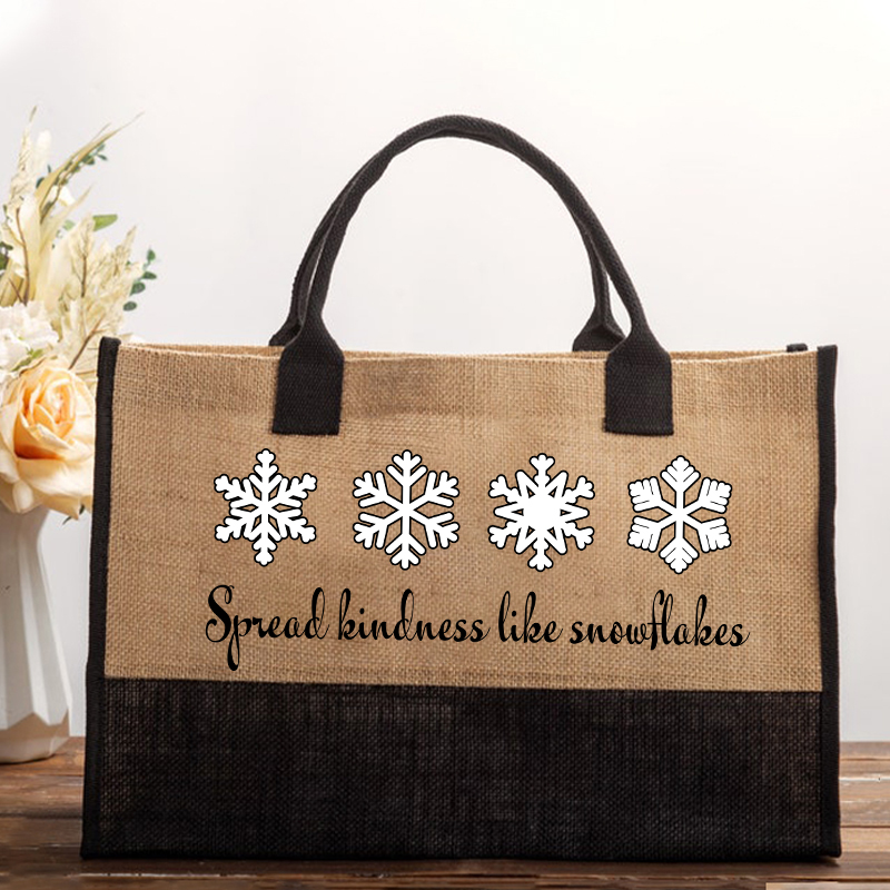 Spread Kindness Like Snowflakes Christmas Teacher Cotton Tote Bag