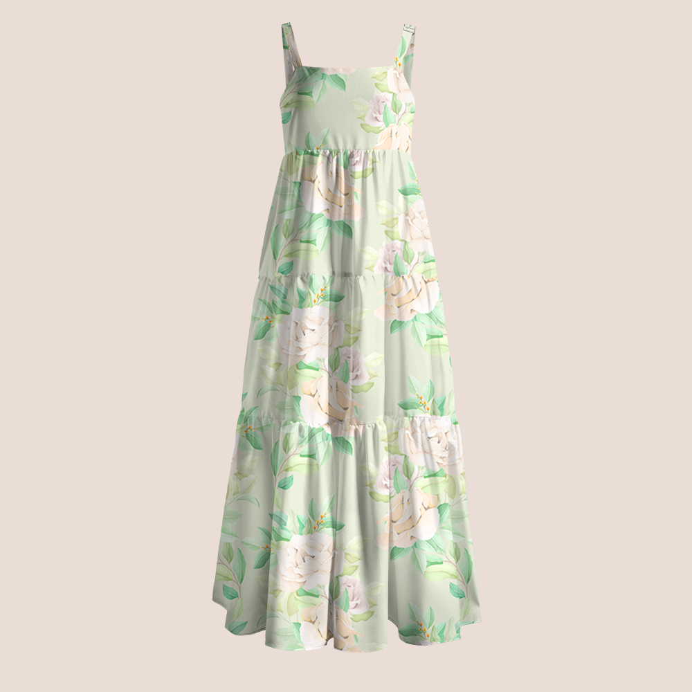 Elegant Watercolor Floral Teacher Slip Dress
