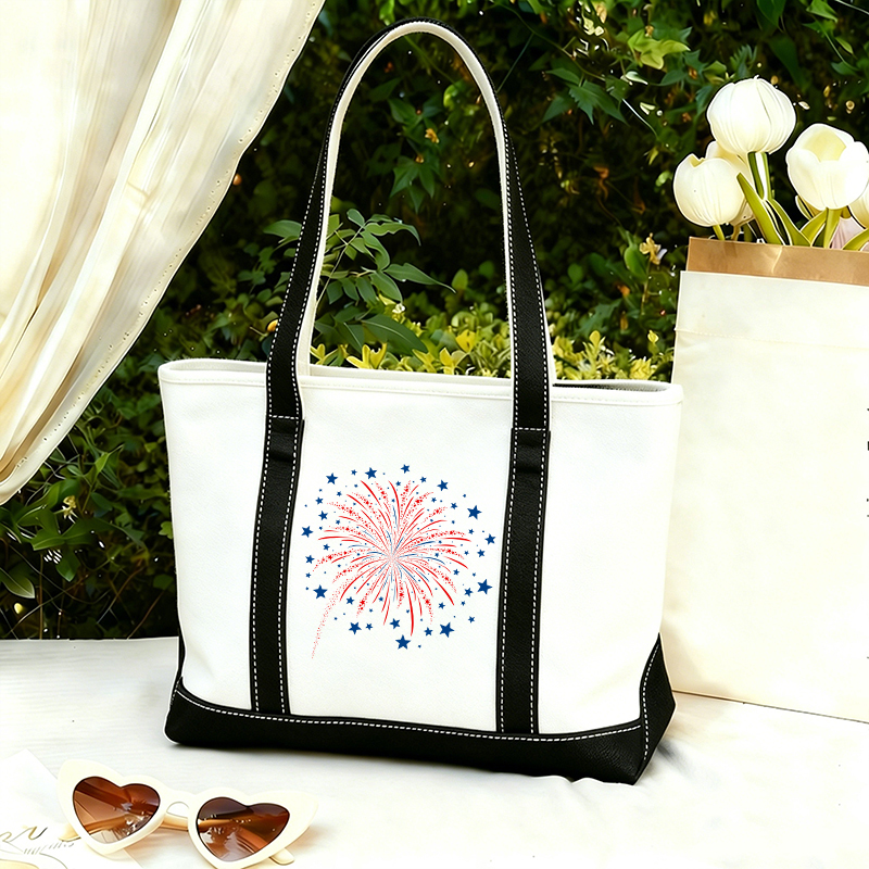 4th Of July Firework Teacher Canvas Tote Bag