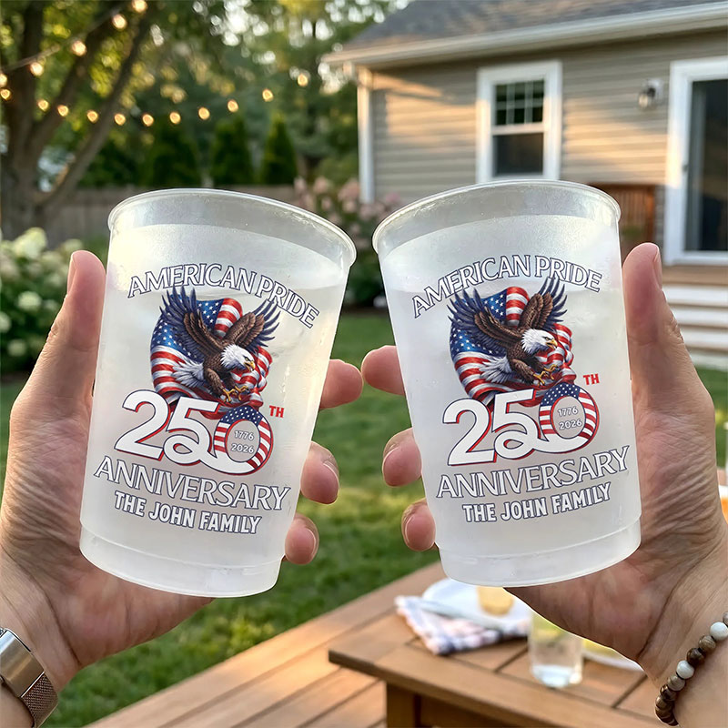 America Pride 250th Anniversary Teacher Plastic Cup