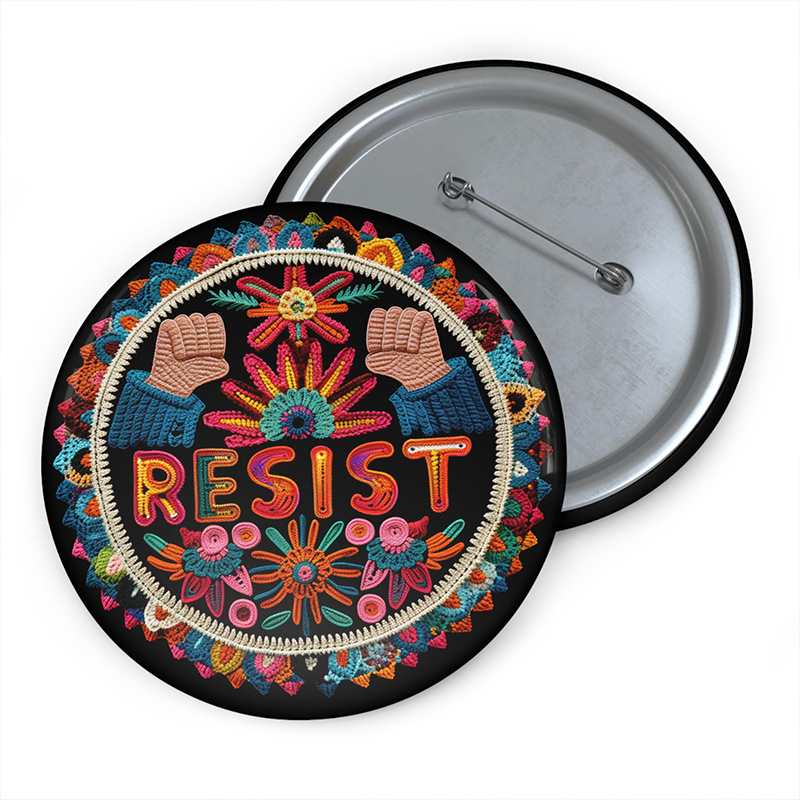 Punk Rock Resist Teacher Pinback Button