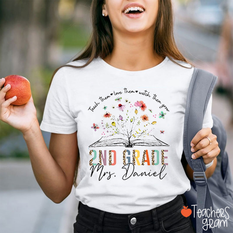 Personalized Teacher's Name And Grade Or Position Teacher T-Shirt