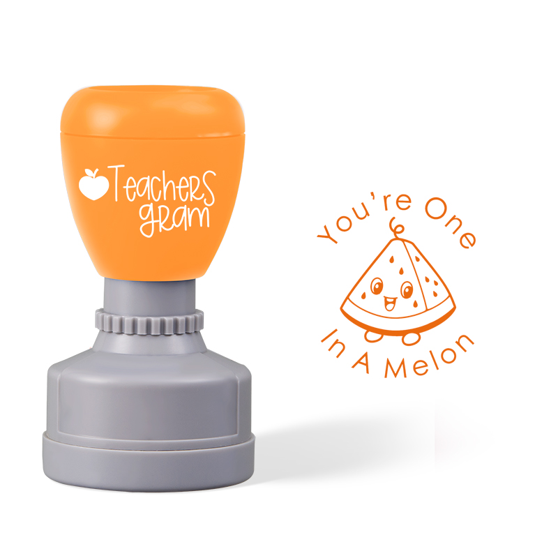 Says Youre One In A Melon Teacher Stamp