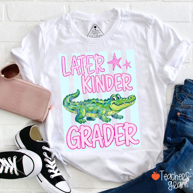 Personalized Grade Later Gator Teacher T-Shirt