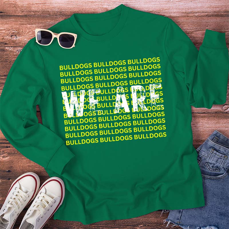 Personalized Mascot We Are School Spirit Teacher Long Sleeve T-Shirt
