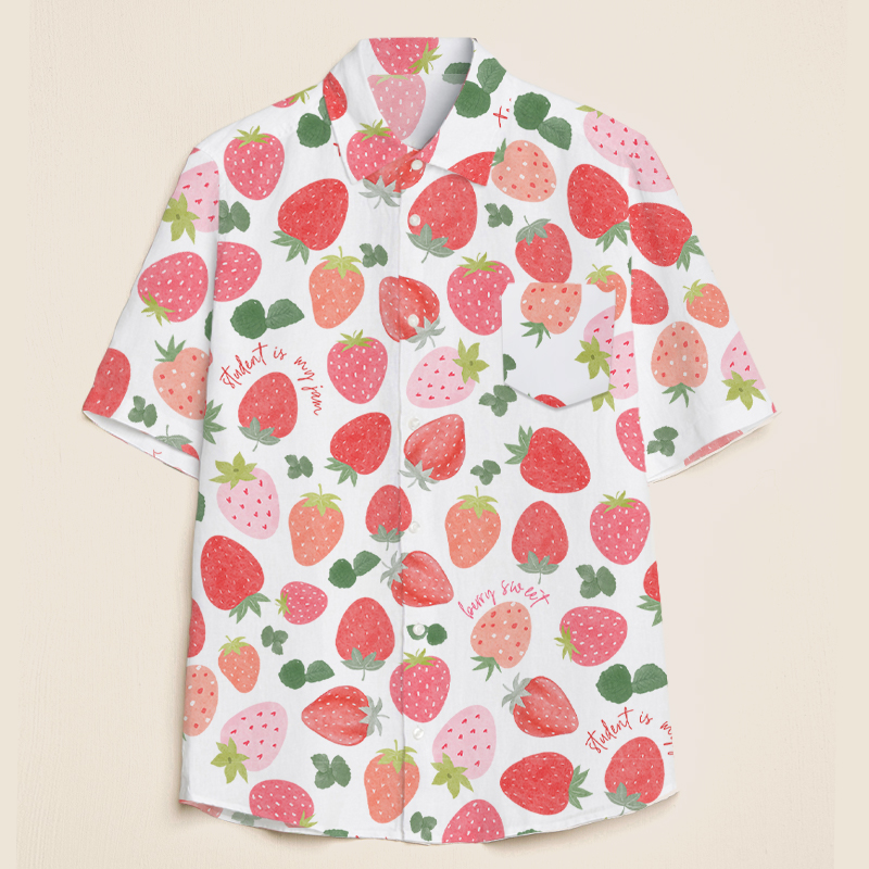 Strawberry Teacher Short Sleeve Shirt