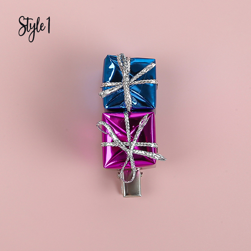 Christmas Holiday Mini Present Teacher Hair Clips
