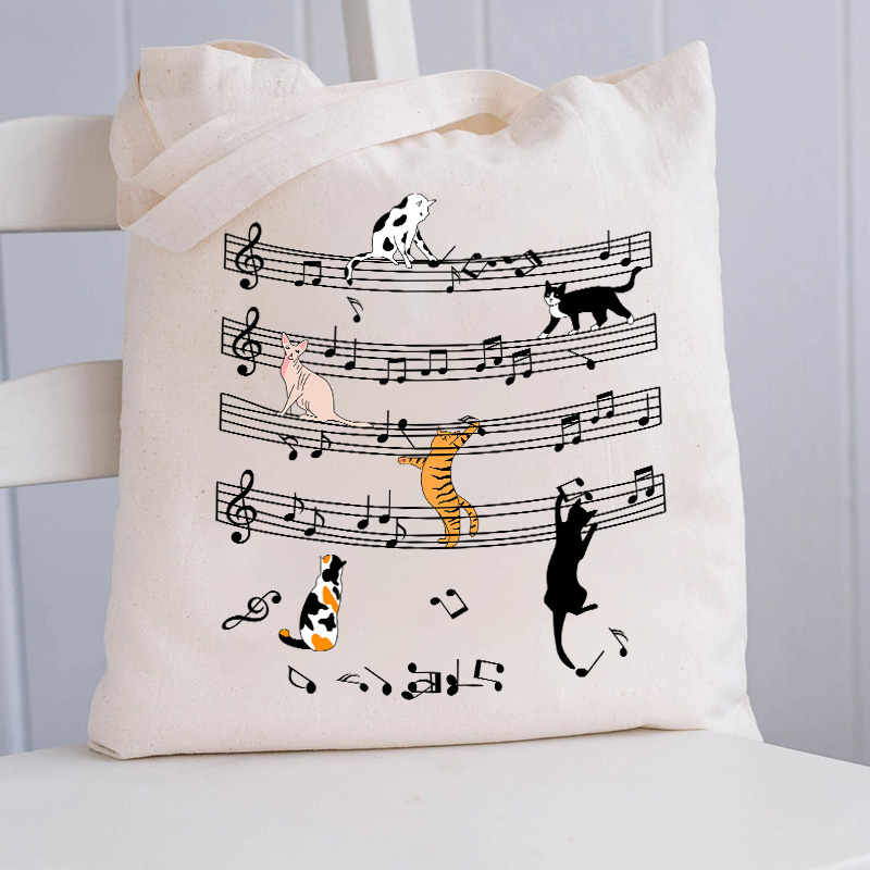 Cats And Music Teacher Tote Bag