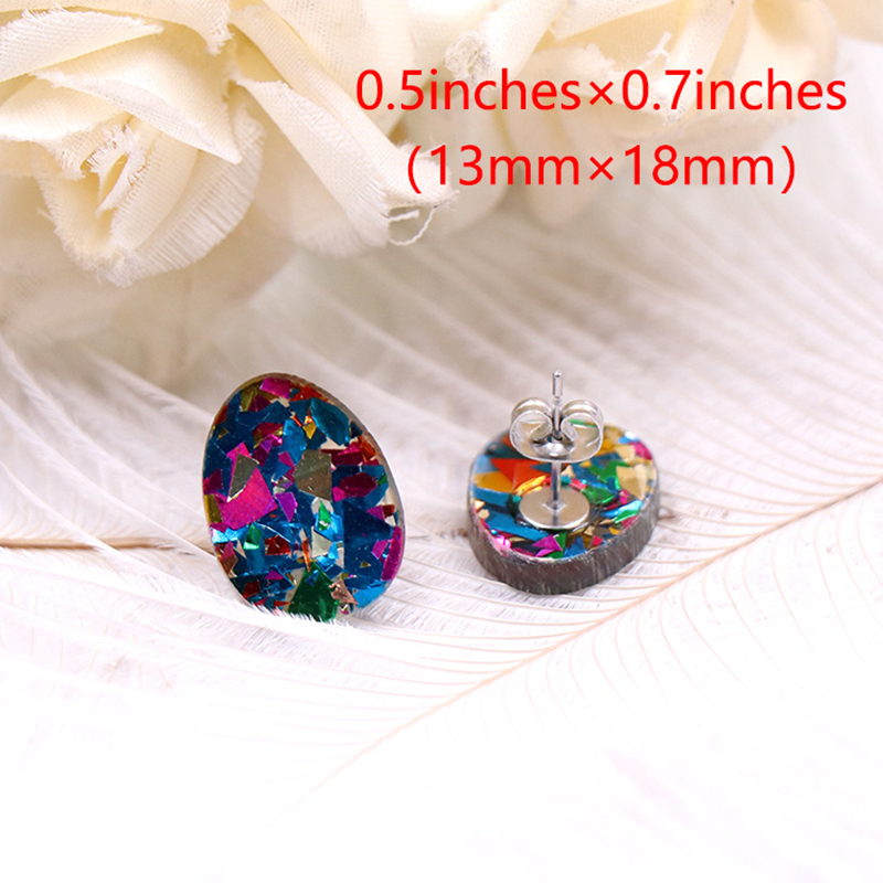 Colorful Rabbit Egg Teacher Acrylic Earrings