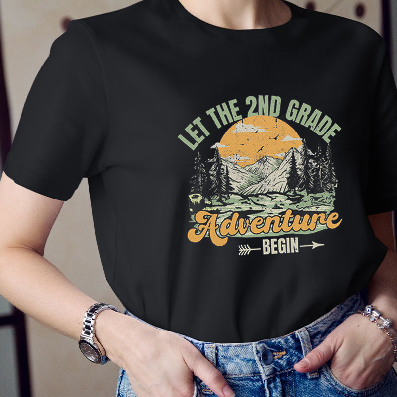 Personalized Grade Let Them Adventure Begin Come On Kids Teacher T-Shirt