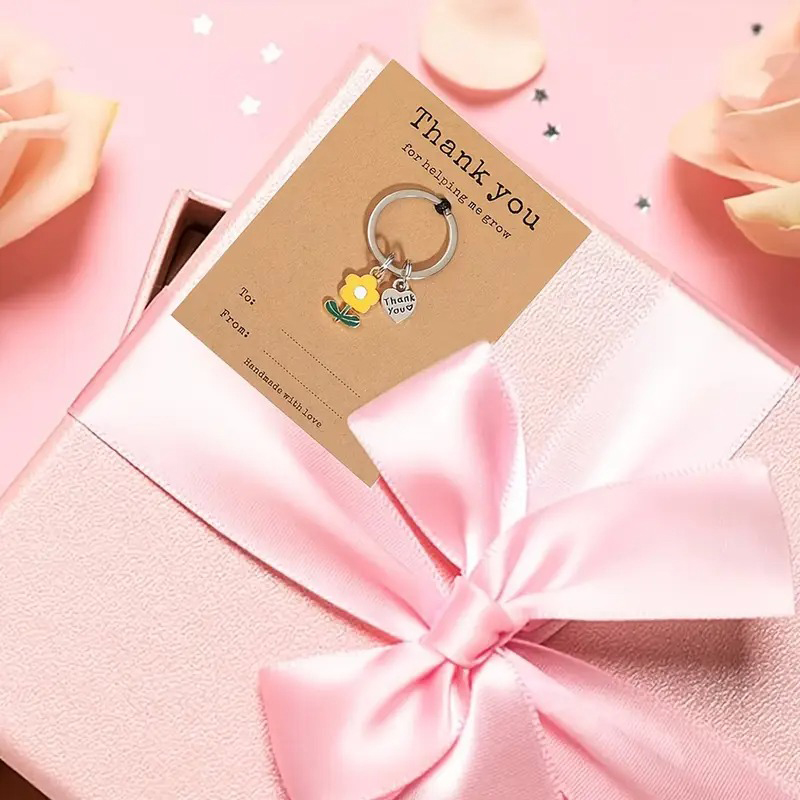 Thank You For Helping Me Grow Teacher Keychain