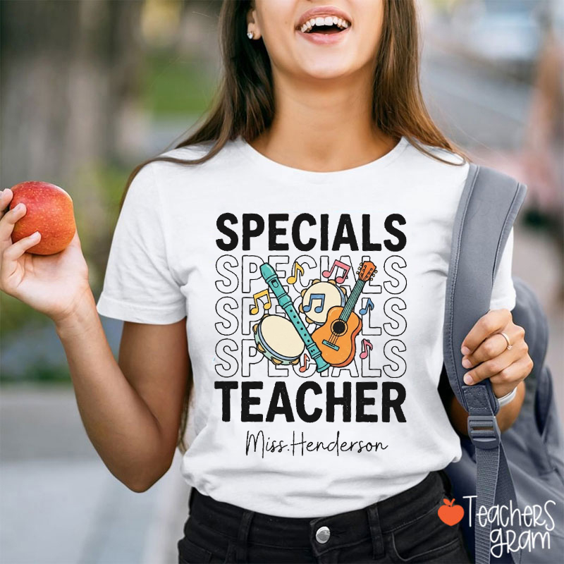 Personalized Name Specials Teacher T‑Shirt