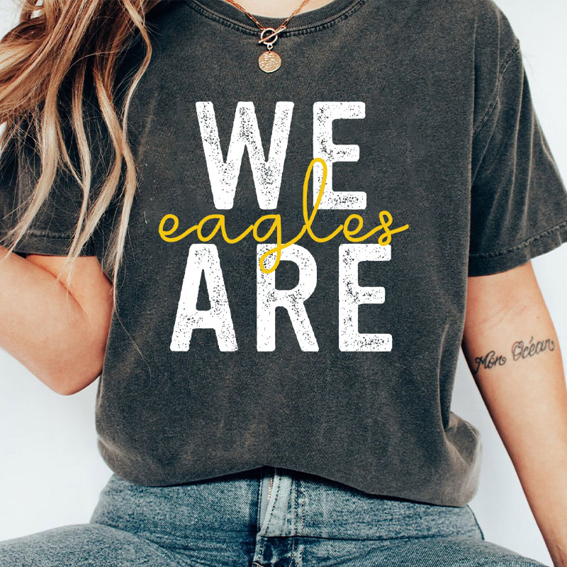 Personalized We Are We Are Winner Teacher Washed T-Shirt