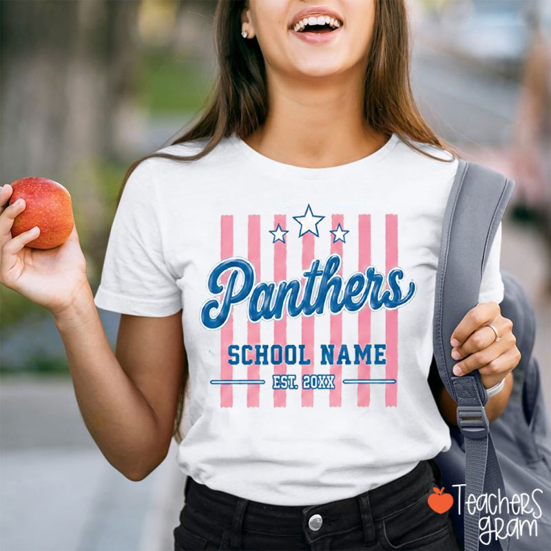Personalized Preppy Mascot School Spirit Teacher T-Shirt