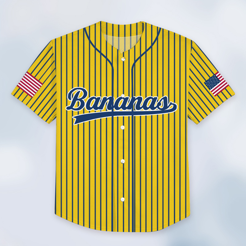 Personalized Name Bananas Hockey Teacher Baseball Jersey