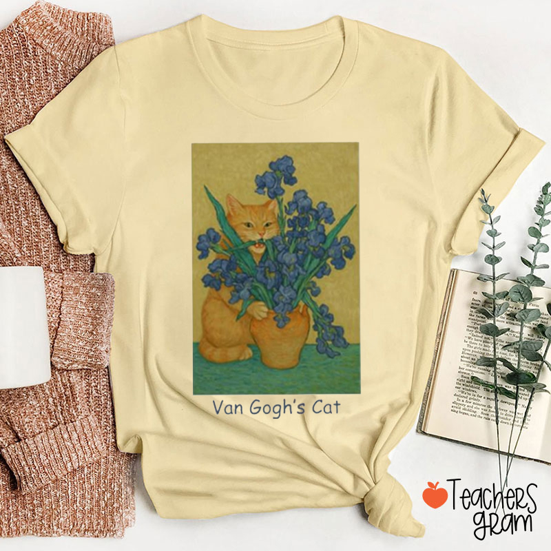 Van Gogh's Cat Teacher T-Shirt