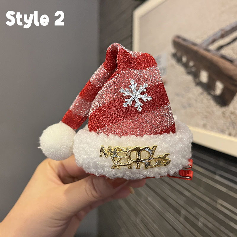 Christmas Hat Teacher Hair Clips