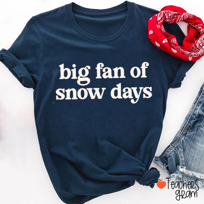 Big Fan Of Snow Days Teacher T-Shirt