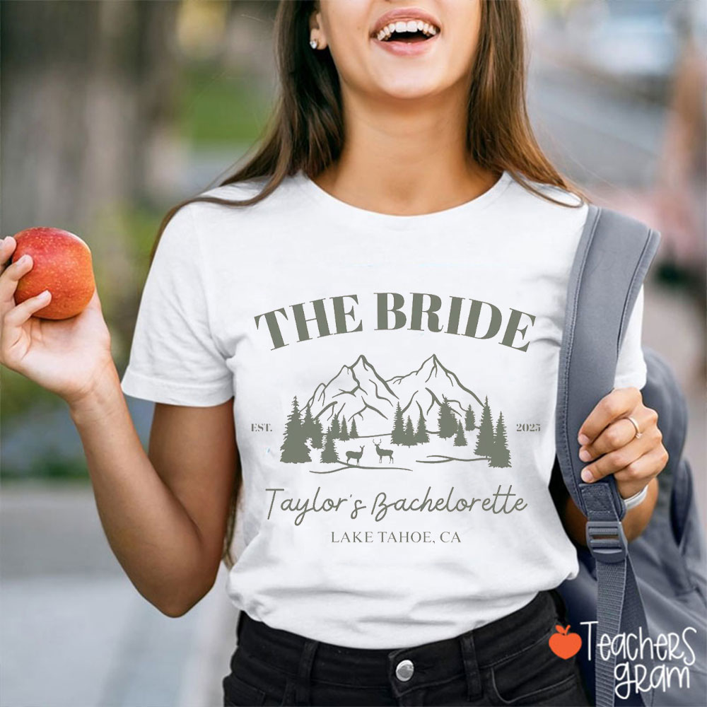 Personalized Camping Crew Mountains And Lakes Teacher T-Shirt