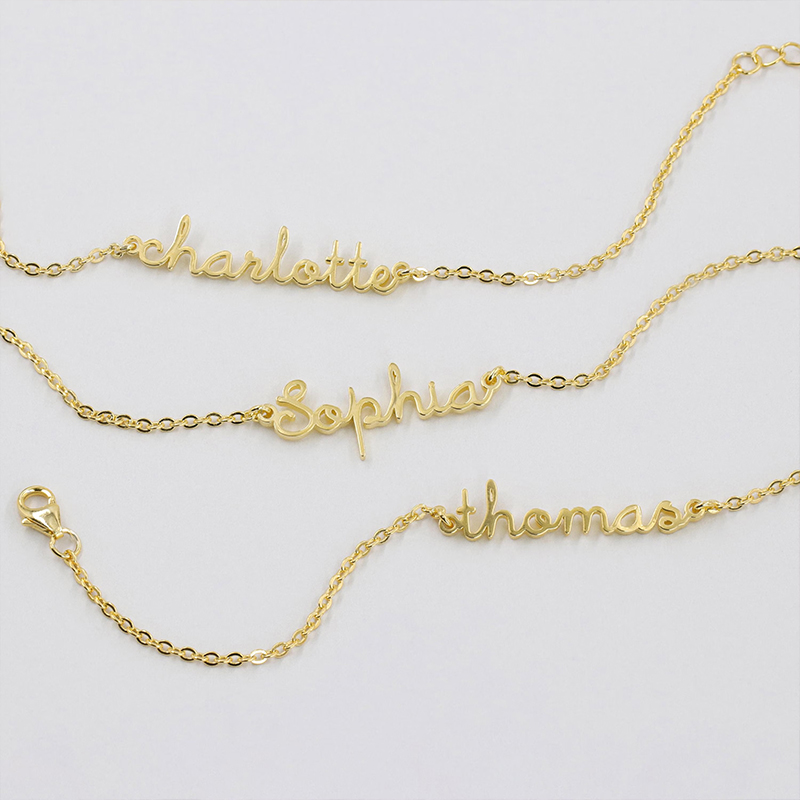 Personalized Name Simple Design Teacher Metal Bracelet