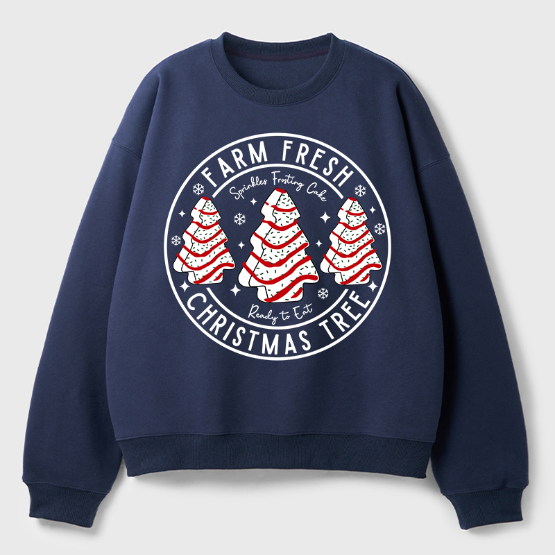 Farm Fresh Christmas Tree Teacher Fleece Sweatshirt