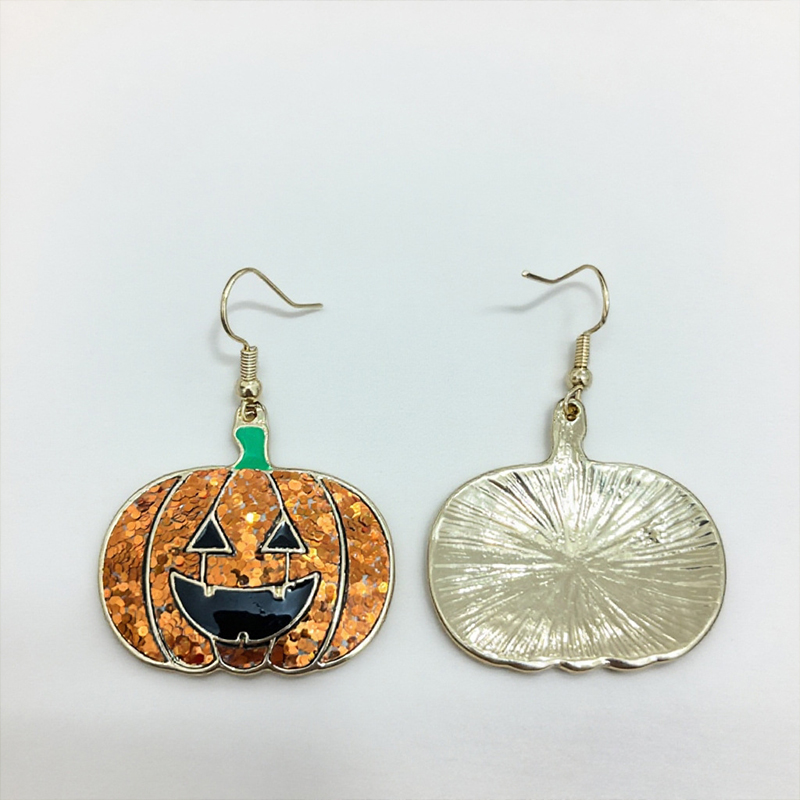 Ghost Pumpkin Teacher Metal Earrings