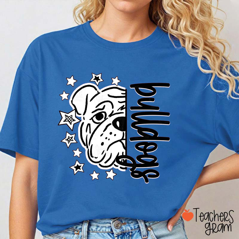 Personalized  Mascot Stick Figure Drawing Teacher T-Shirt