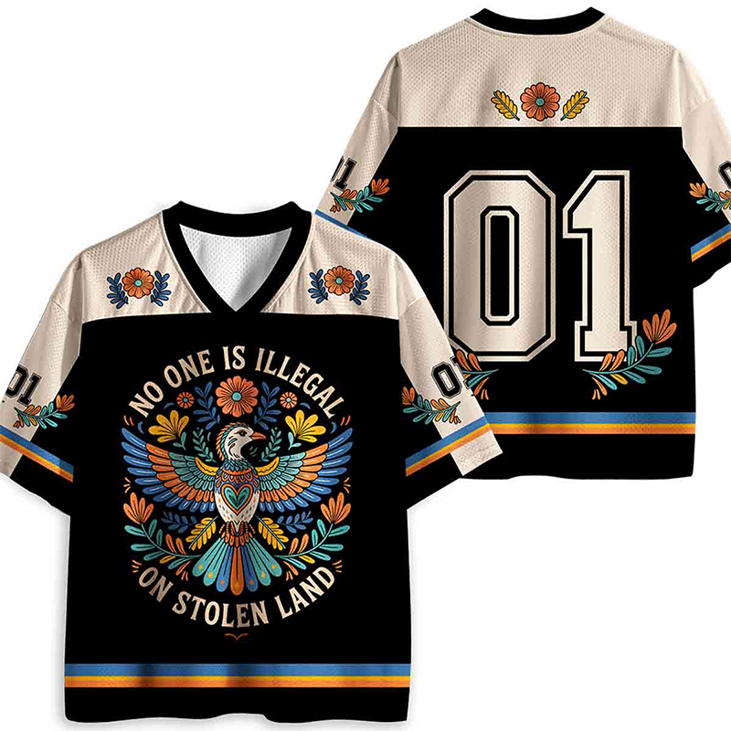 Personalized No One Is Illegal On Stolen Land Teacher Mesh Jersey