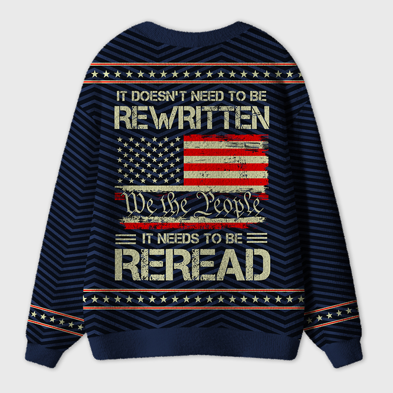 It Doesn't To Be Rewritten It Needs To Be Reread Teacher Ugly Cardigan Sweaters