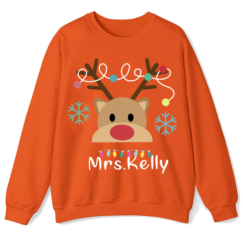 Personalized Merry Christmas Teacher Sweatshirt