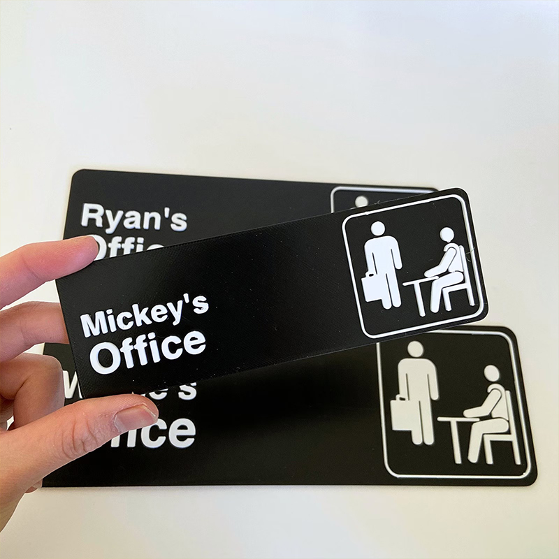 Personalized 3D Printed The Office Door Sign