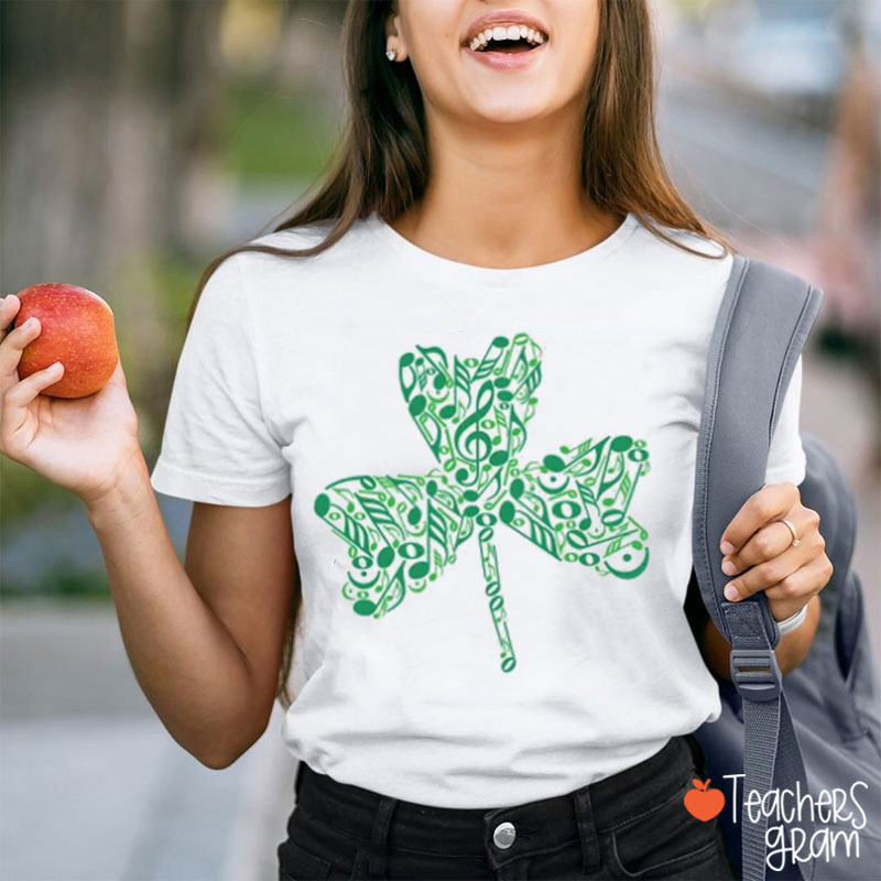 Music Shamrock Teacher T-Shirt