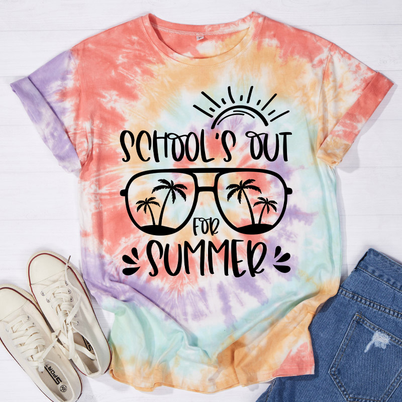 School's Out For Summer Teacher Tie-dye T-Shirt